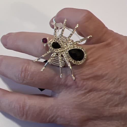 Spider - Tiger Eye & Citrine 925 Sterling Silver Ring Jewelry s.8 BR89308 - Thumbnail 9