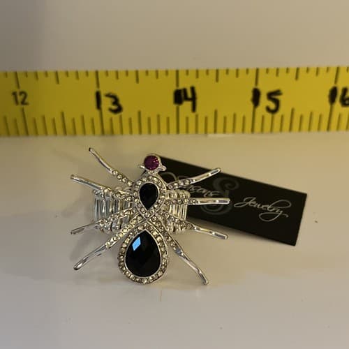 Spider - Tiger Eye & Citrine 925 Sterling Silver Ring Jewelry s.8 BR89308 - Thumbnail 8