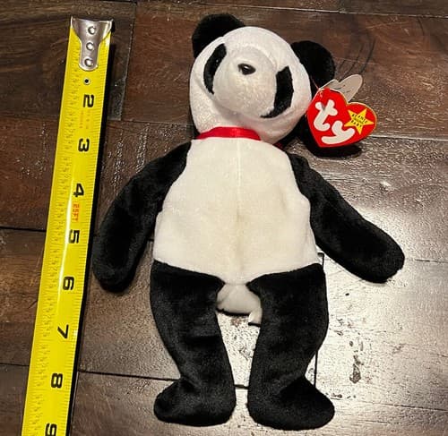 FORTUNE TY BEANIE BABY Babies Rare 1997 Panda W/ 1998 Tush Tag ERROR - Thumbnail 9