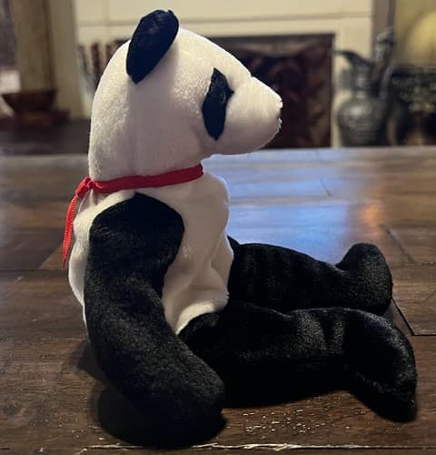 FORTUNE TY BEANIE BABY Babies Rare 1997 Panda W/ 1998 Tush Tag ERROR - Thumbnail 4