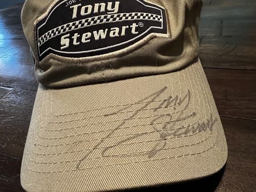 Tony Stewart Autographed Hat Cap Tan Tony Stewart Logo #20 Racing Nascar - Thumbnail 5