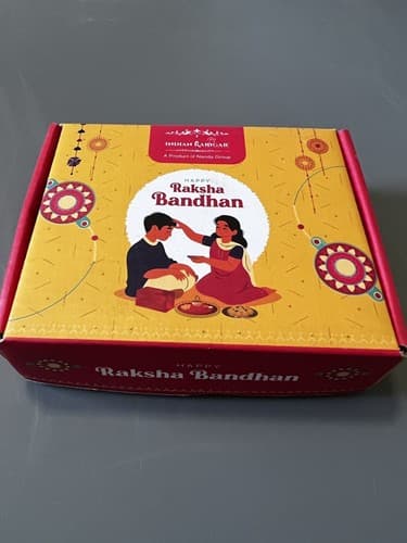 Hindu Ceremony Gift Raksha Bandhan Akshat Chandan Rakshi Saluno Rakri Story Box - Thumbnail 2