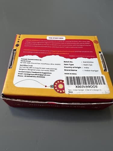 Hindu Ceremony Gift Raksha Bandhan Akshat Chandan Rakshi Saluno Rakri Story Box - Thumbnail 10