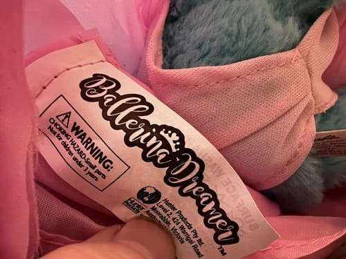 Barbie Cat Pet Ballerina Dreamer Dress Aqua Blue "B" & Crown Plush Stuffed 8" - Thumbnail 7