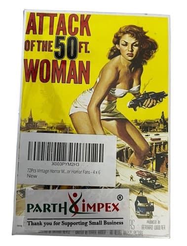 72Pcs Vintage Horror Film Scary Movie Thrillers Creepy Posters Wall Collage Kit - Thumbnail 2