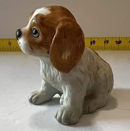 Homco Puppy Dog Figurine Cocker Spaniel Vintage 1407 Porcelain 3 in Vintage Cute - Thumbnail 3