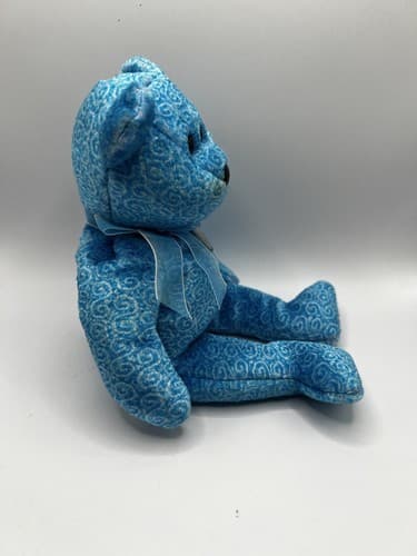 TY Beanie Baby Babies Stuffed Animal Plush Blue Bear Classy 2001 - Thumbnail 6