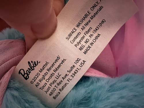 Barbie Cat Pet Ballerina Dreamer Dress Aqua Blue "B" & Crown Plush Stuffed 8" - Thumbnail 6