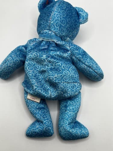 TY Beanie Baby Babies Stuffed Animal Plush Blue Bear Classy 2001 - Thumbnail 8