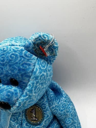 TY Beanie Baby Babies Stuffed Animal Plush Blue Bear Classy 2001 - Thumbnail 3