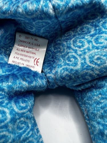 TY Beanie Baby Babies Stuffed Animal Plush Blue Bear Classy 2001 - Thumbnail 9