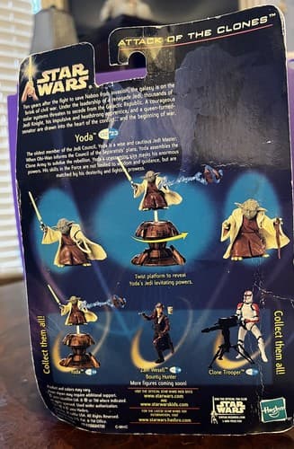 Star Wars Yoda Jedi Master Attack of Clones Action Figure Collection 1 Hasbro - Thumbnail 3