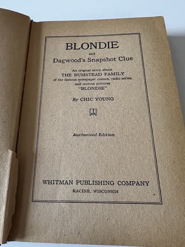 Blondie and Dagwood's Snapshot Clue Hardback Book 1943 Chic Young Vintage Book - Thumbnail 7