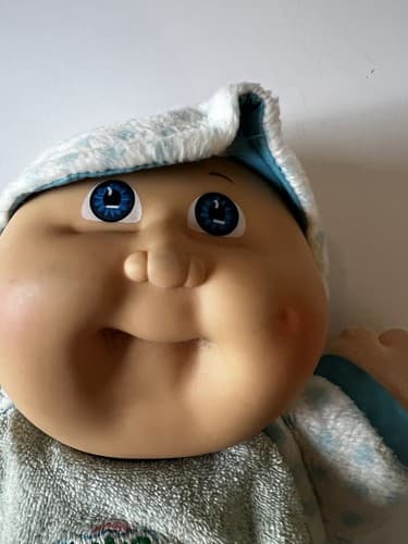 Cabbage Patch Babyland Exclusive Baby Boy Vintage 1988 Xavier Roberts Blue Polka - Thumbnail 3