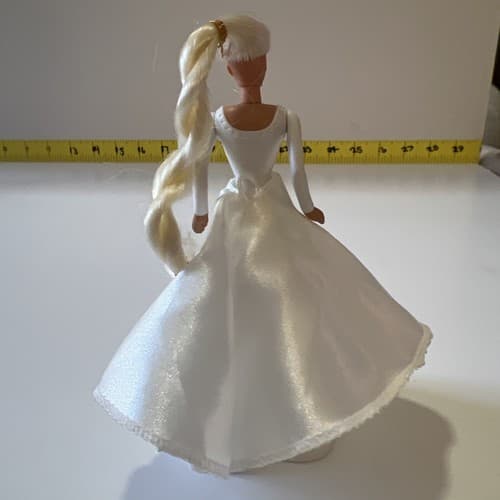 RARE Barbie Holiday Wedding Gold Vintage Original Mattel Barbie Happy Meal Toy - Thumbnail 3