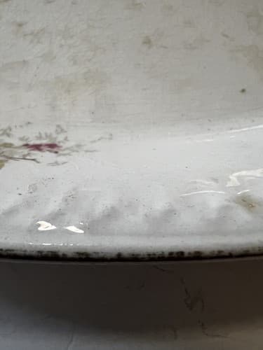 Vintage Platter "Naomi" Floral Scalloped Edge 17” Serving Dish Plate Pink Roses - Thumbnail 8