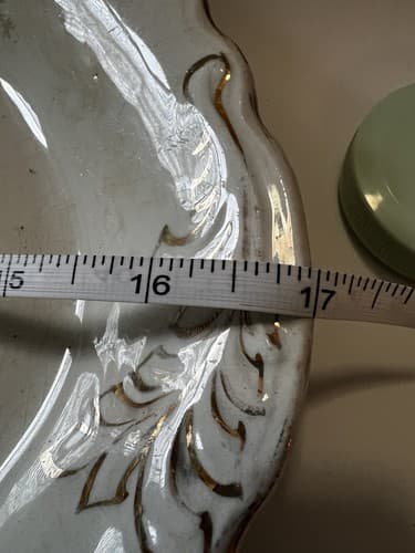 Vintage Platter "Naomi" Floral Scalloped Edge 17” Serving Dish Plate Pink Roses - Thumbnail 14