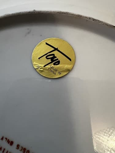 Chinese Decorative Plate with Hand Painted Music Instruments Vintage GORGEOUS! - Thumbnail 6