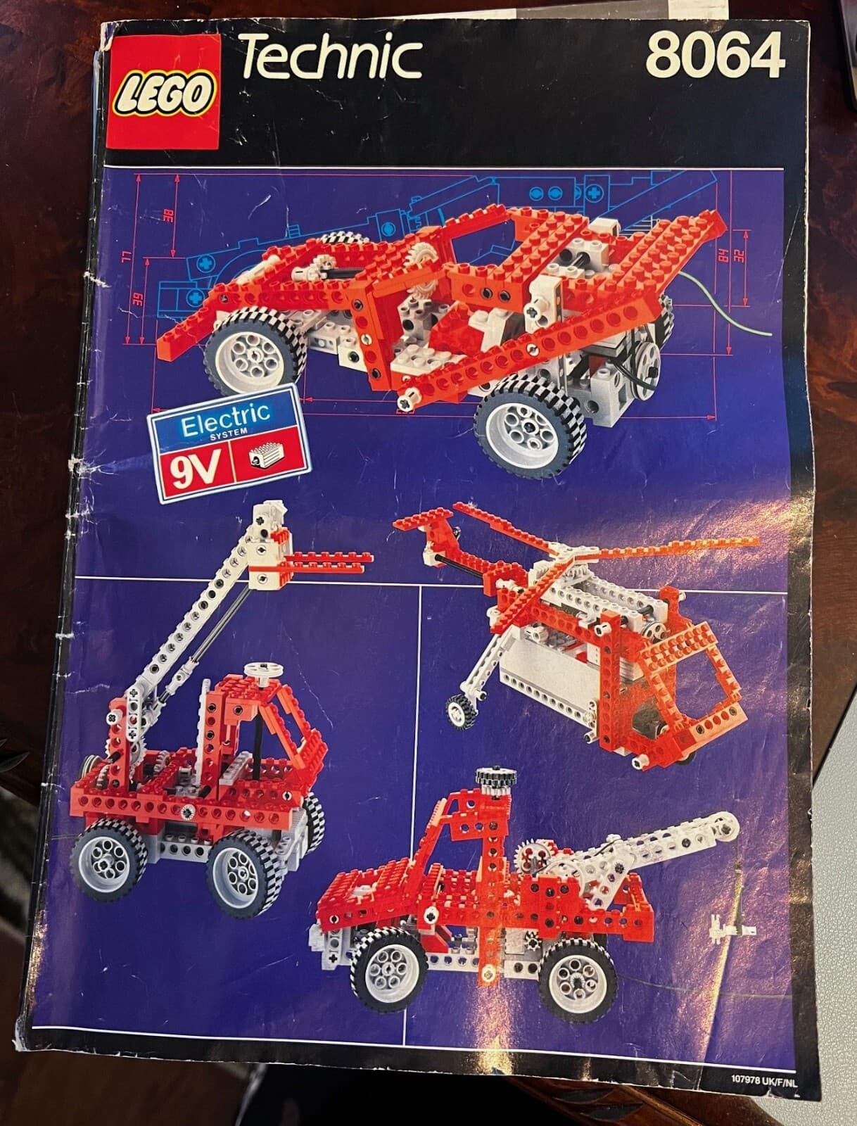 LEGO 8064 TECHNIC Instruction Manual ONLY Universal Motor Set Vintage 1990