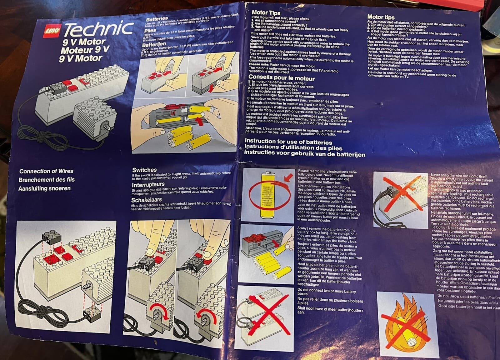 LEGO 8064 TECHNIC Instruction Manual ONLY Universal Motor Set Vintage 1990 - Thumbnail 4
