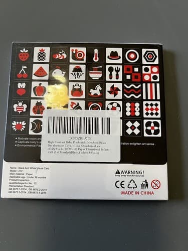 Baby Vision Trigger Cards Visual Stimulation Brain Development High Contrast - Thumbnail 2