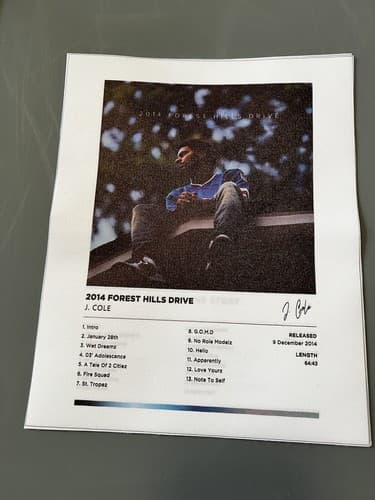 J COLE Poster Set of 6 Album Cover Canvas Posters 8 x 10 inch each Music Decor - Thumbnail 4
