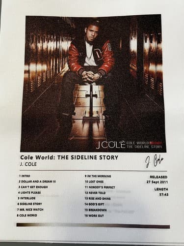 J COLE Poster Set of 6 Album Cover Canvas Posters 8 x 10 inch each Music Decor - Thumbnail 5