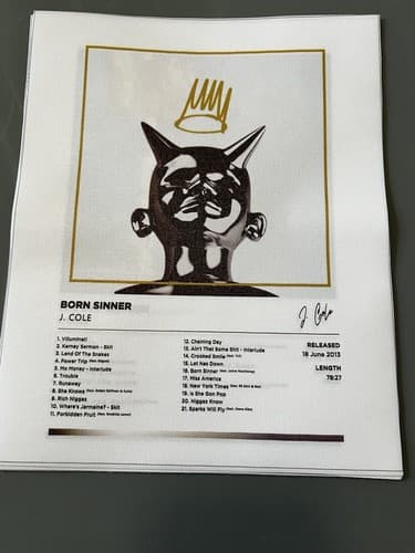 J COLE Poster Set of 6 Album Cover Canvas Posters 8 x 10 inch each Music Decor - Thumbnail 2