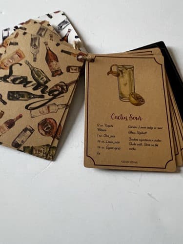 Cocktail Recipe Cards By Soing 20 Rustic Illustrated Mixed Drinks Farmhouse Look - Thumbnail 6