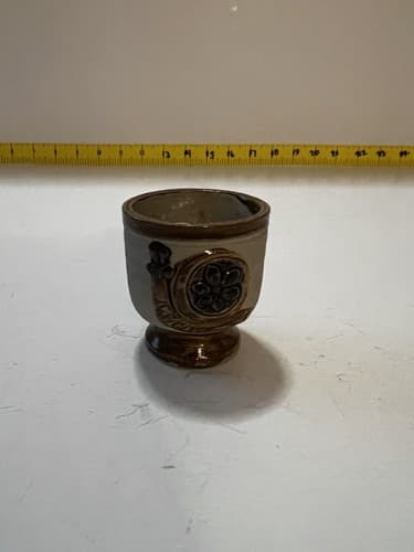SNAIL Shot Glass Hand Made Art Studio Pottery 2.25" Slug - Thumbnail 3