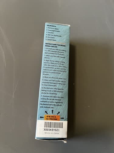 King Leonidas Beard Growth Derma Roller 0.3 mm Sterile Titanium Grooming NEW NIP - Thumbnail 3