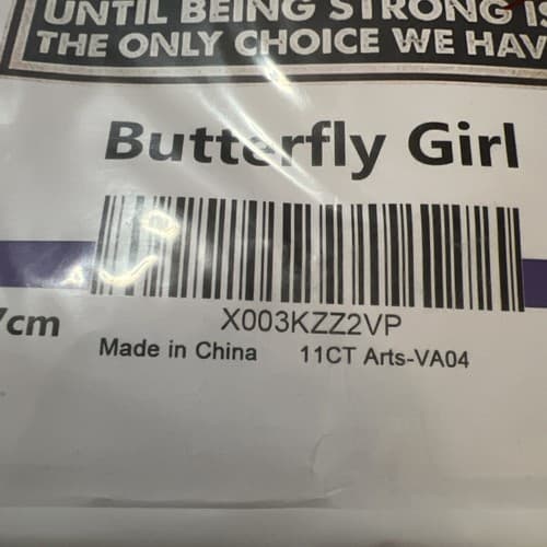 Dimxvean Cross Stitch Kit Butterfly Girl NEW 38x57cm Breast Cancer Survivor - Thumbnail 4