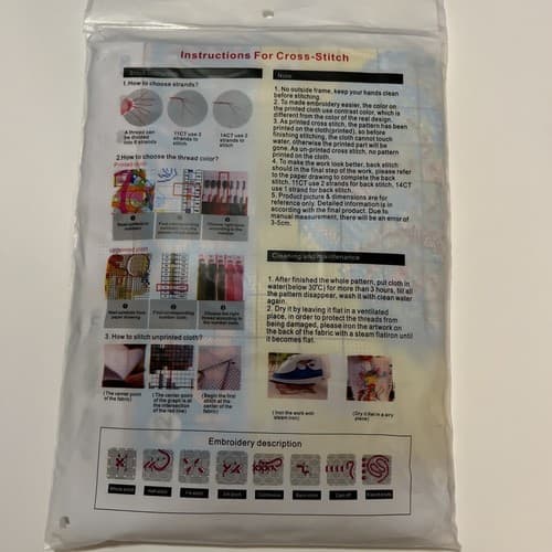 Dimxvean Cross Stitch Kit Butterfly Girl NEW 38x57cm Breast Cancer Survivor - Thumbnail 3