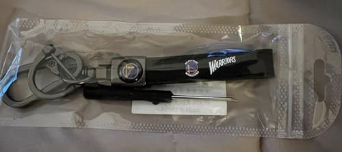 GOLDEN STATE WARRIORS Genuine Leather Keychain Key Chain Ring Fob Holder NEW - Thumbnail 2