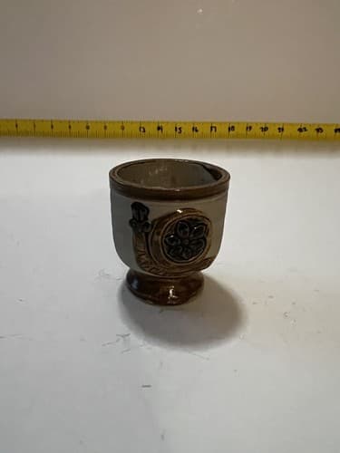 SNAIL Shot Glass Hand Made Art Studio Pottery 2.25" Slug - Thumbnail 5