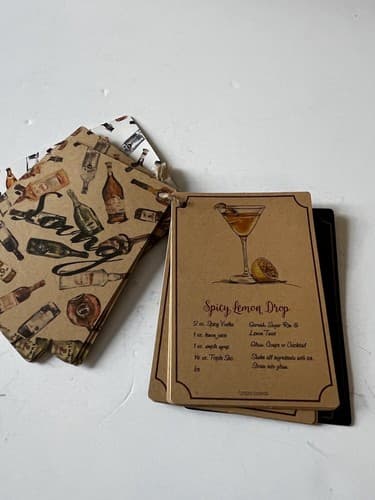 Cocktail Recipe Cards By Soing 20 Rustic Illustrated Mixed Drinks Farmhouse Look - Thumbnail 5