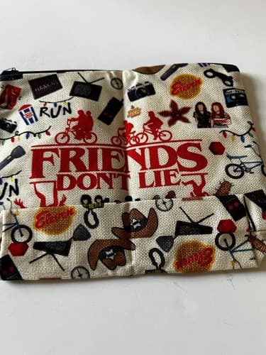 Stranger Things Makeup Toiletries Cosmetics Bag Canvas Zipper NEW - Thumbnail 2