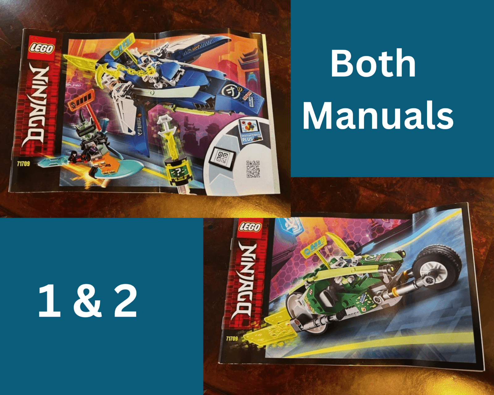 LEGO 71709 NINJAGO Instruction Manual ONLY Jay & Lloyd's Velocity Racers BOTH