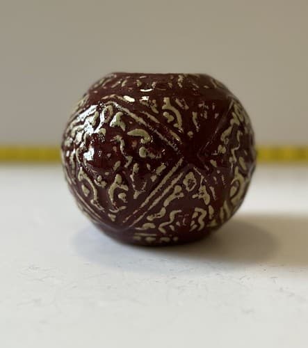 Bombay Votive Candle Holder Abstract China Ceramic Decorative Sphere Asian Chine