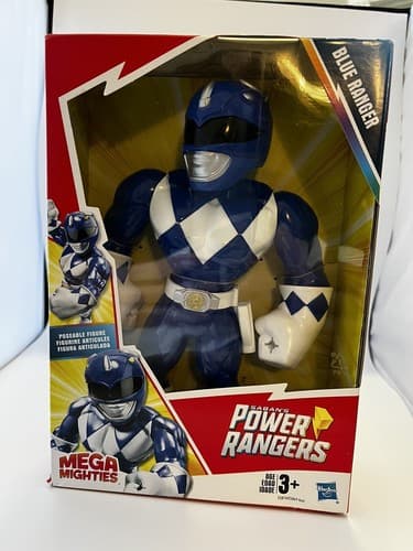 Power Rangers Blue 10" Saban's Playskool Heroes Mega Mighties Toy Figure New NIB