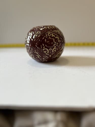 Bombay Votive Candle Holder Abstract China Ceramic Decorative Sphere Asian Chine - Thumbnail 3