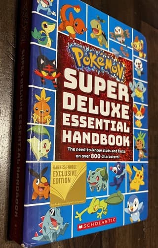 Pokemon Super Deluxe Essential Handbook Scholastic (Paperback, 2021) VGC