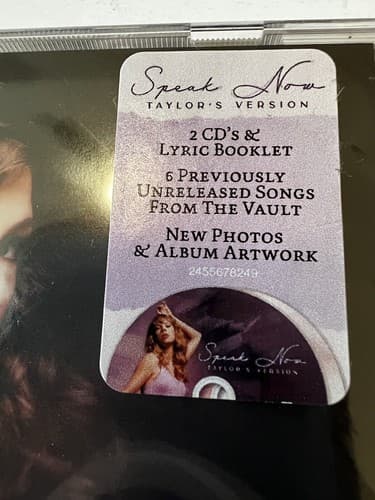 Taylor Swift Speak Now (Taylor's Version) 2 CD Mine Sparks Fly Mean NEW SEALED - Thumbnail 4