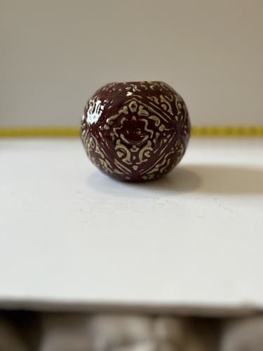 Bombay Votive Candle Holder Abstract China Ceramic Decorative Sphere Asian Chine - Thumbnail 2