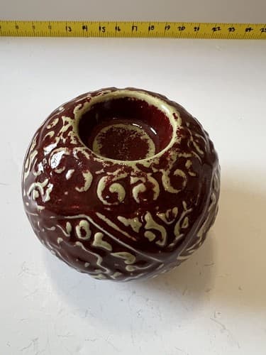 Bombay Votive Candle Holder Abstract China Ceramic Decorative Sphere Asian Chine - Thumbnail 10