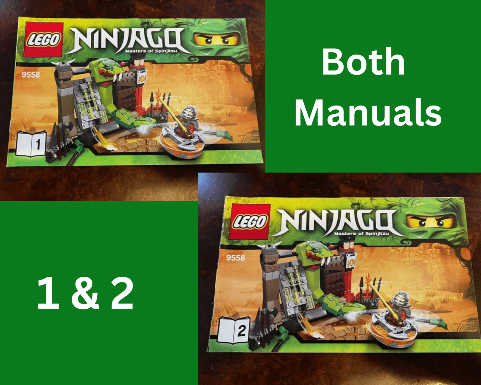 LEGO 9558 NINJAGO Instruction Manual ONLY Training Set
