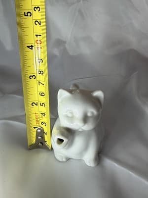 Vintage Kitty Cat Creamer White Porcelain Japan HIC Figure Kitchen Serving Piece - Thumbnail 10