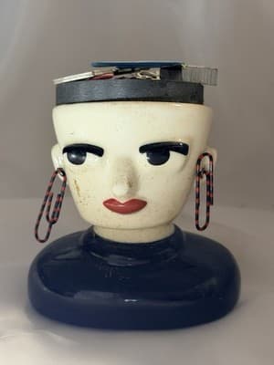 Amy Hardacre Magnetic Head Paper Clip Series Holder 2006 Desk Decor Art Deco Mod - Thumbnail 6