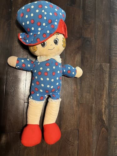 Large Vintage STRAWBERRY SHORTCAKE Plush Rag Doll ~ 20” RARE Figure Toy