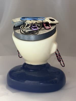 Amy Hardacre Magnetic Head Paper Clip Series Holder 2006 Desk Decor Art Deco Mod - Thumbnail 4